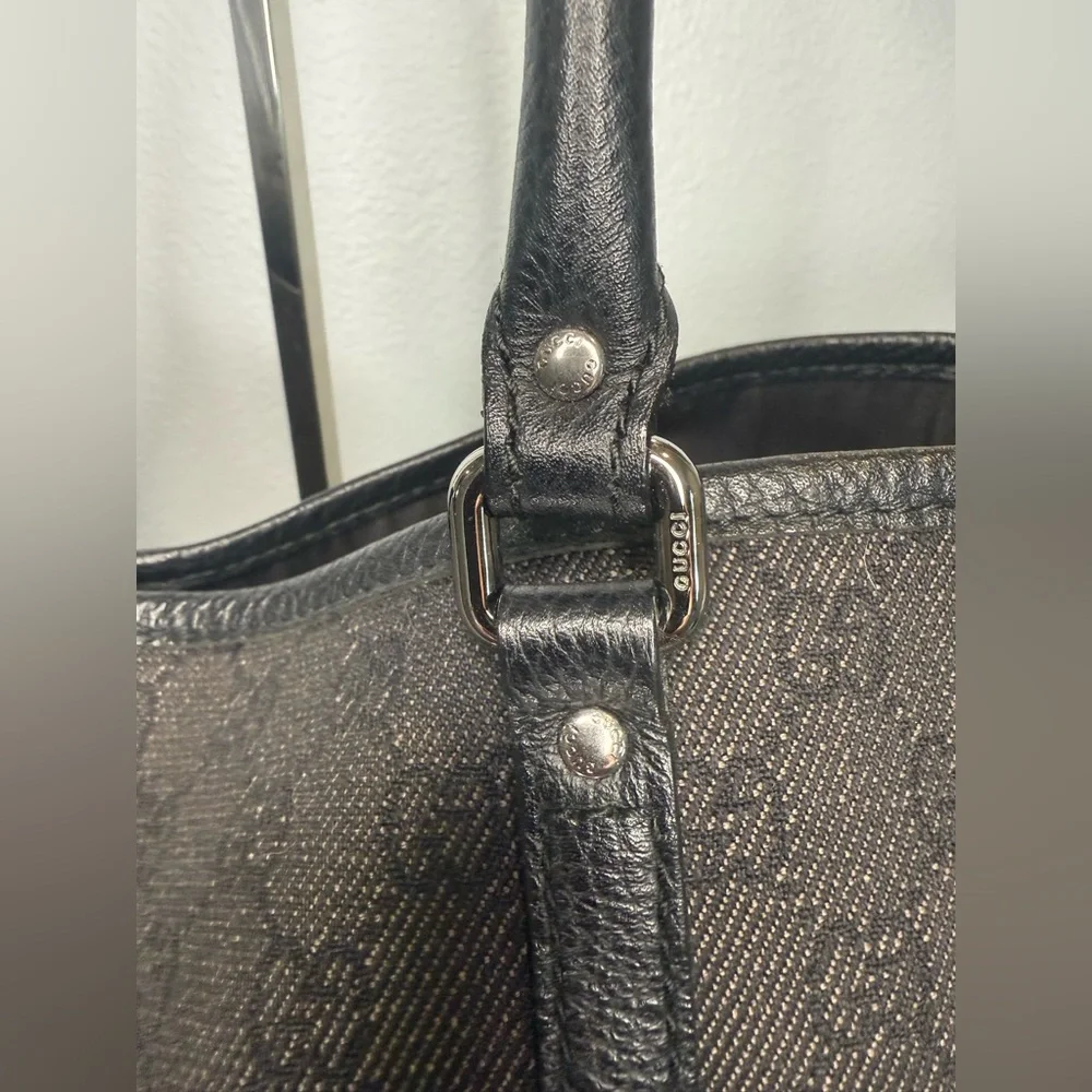 GUCCI Denim medium GG Joy Tote Bag - Picture 5 of 13